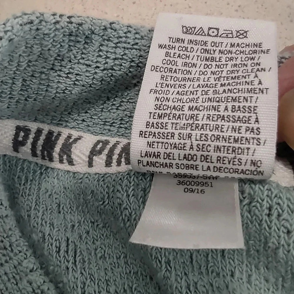 Pink Victoria's Secret Stadium cozy pullover XS oversized soft seafoam green - Picture 6 of 6